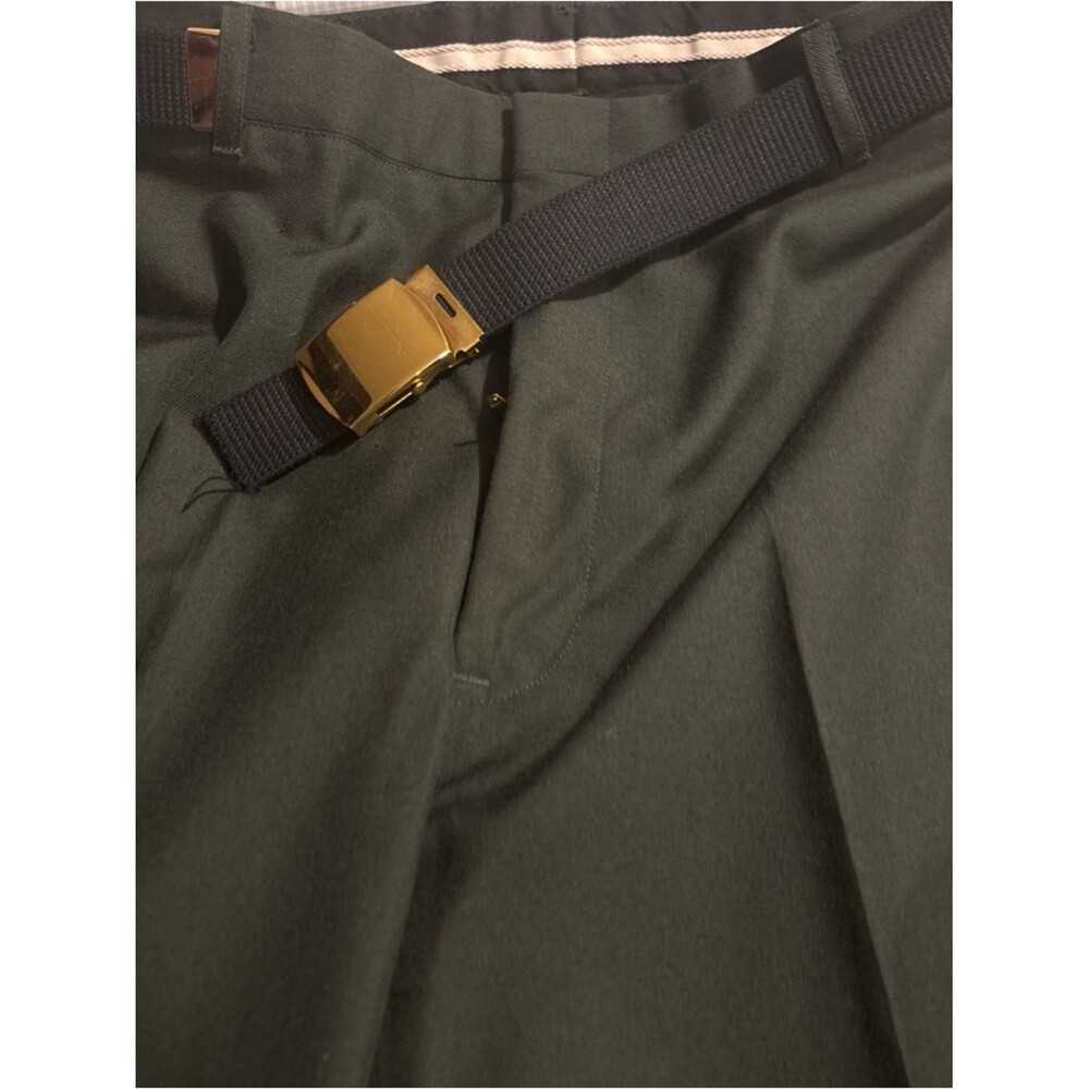 DSCP by Tennessee Apparel Men's Olive Green Chino Pants with Black Web Belt